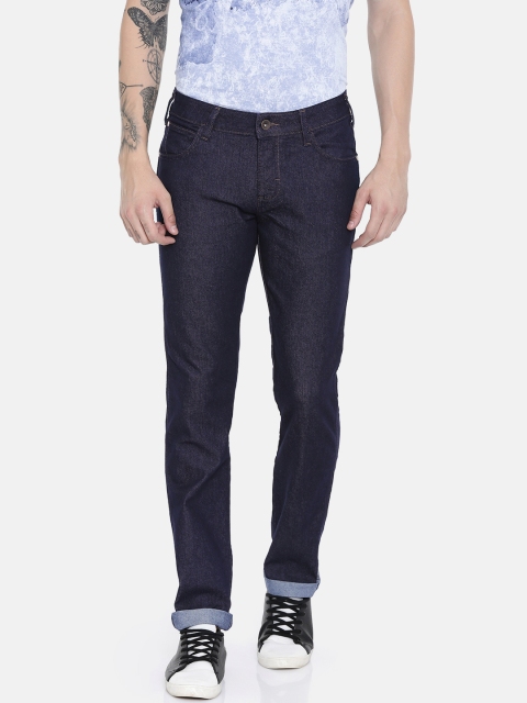 

Wrangler Men Blue Skanders Slim Fit Low-Rise Clean Look Stretchable Jeans