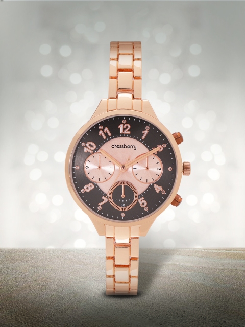 

DressBerry Women Rose Gold & Charcoal Grey Analogue Watch MFB-PN-WTH-5833L-2