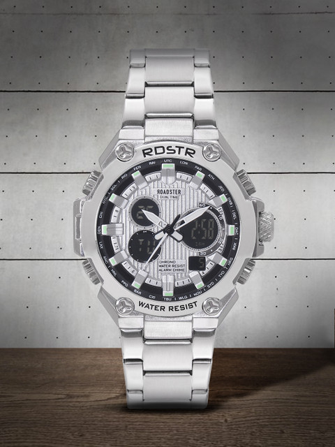 

Roadster Men Silver-Toned Chronograph Analogue and Digital Watch MFB-PN-SM-1363