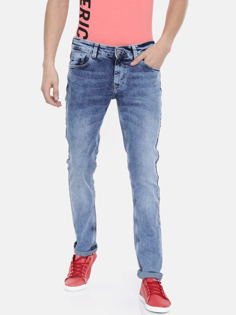 

SPYKAR Men Blue Skinny Fit Low-Rise Clean Look Stretchable Jeans