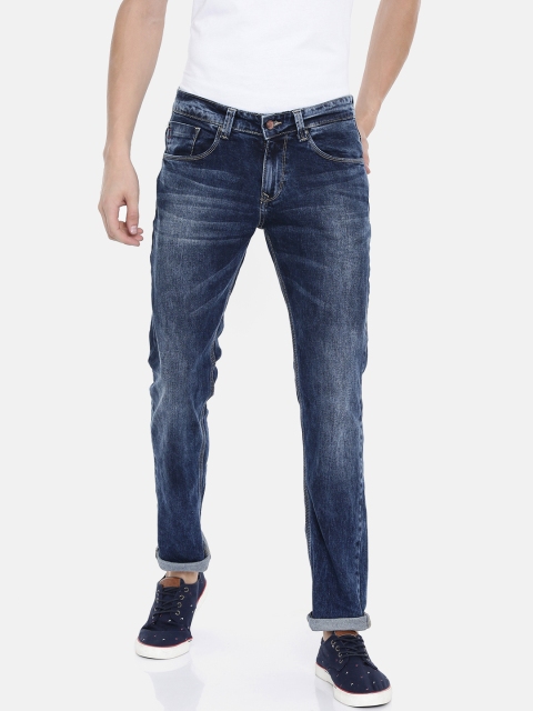 

SPYKAR Men Navy Blue Skinny Fit Low-Rise Clean Look Stretchable Jeans