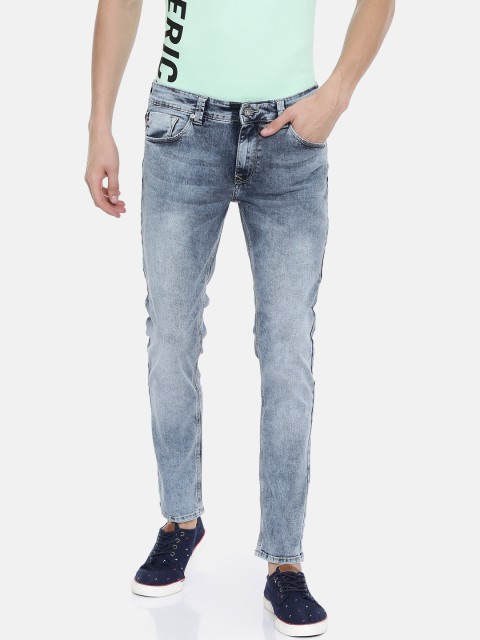 

SPYKAR Men Blue Super Skinny Fit Low-Rise Clean Look Stretchable Jeans