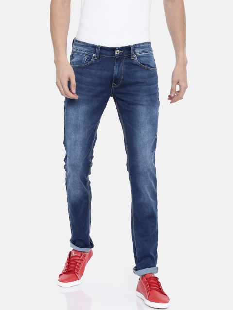 

SPYKAR Men Navy Blue Skinny Fit Low-Rise Clean Look Stretchable Jeans