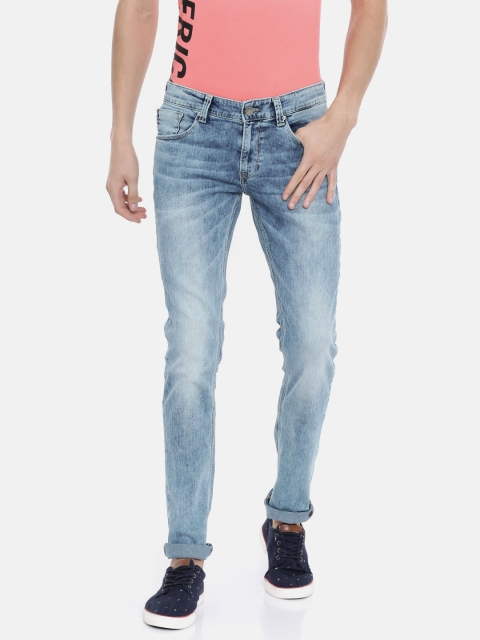 

SPYKAR Men Blue Skinny Fit Low-Rise Clean Look Stretchable Jeans