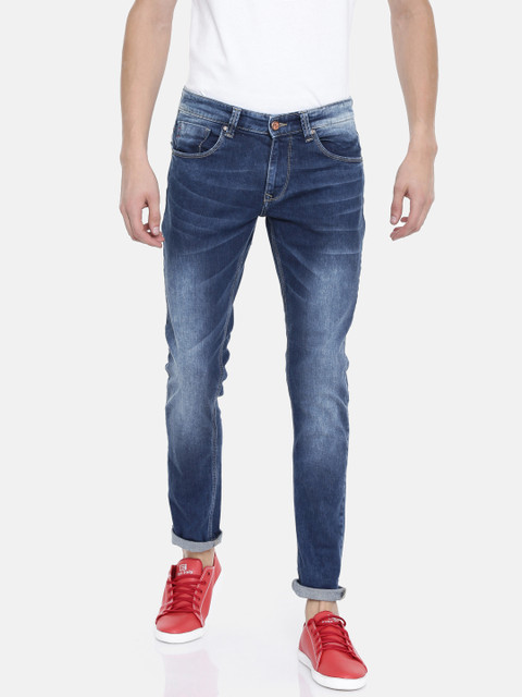 

SPYKAR Men Blue Super Skinny Fit Low-Rise Clean Look Stretchable Jeans