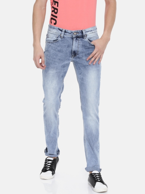 

SPYKAR Men Blue Tapered Fit Low-Rise Clean Look Stretchable Jeans