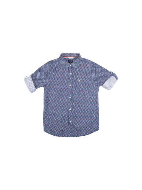 

Allen Solly Junior Boys Blue Regular Fit Printed Casual Shirt