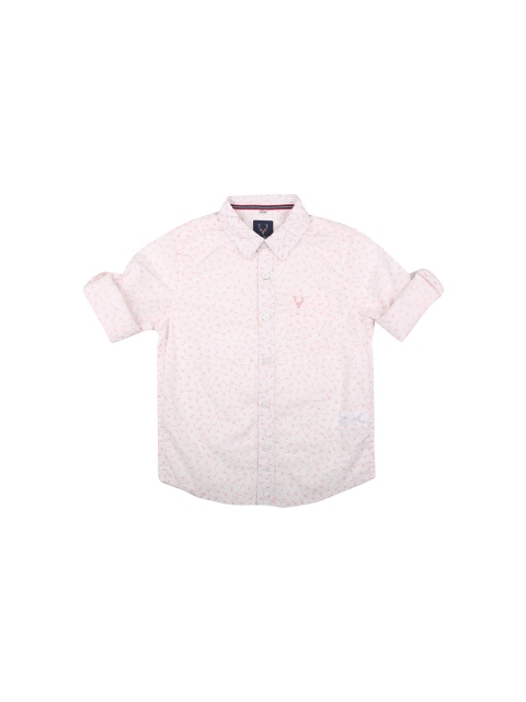 

Allen Solly Junior Boys Pink Regular Fit Printed Casual Shirt