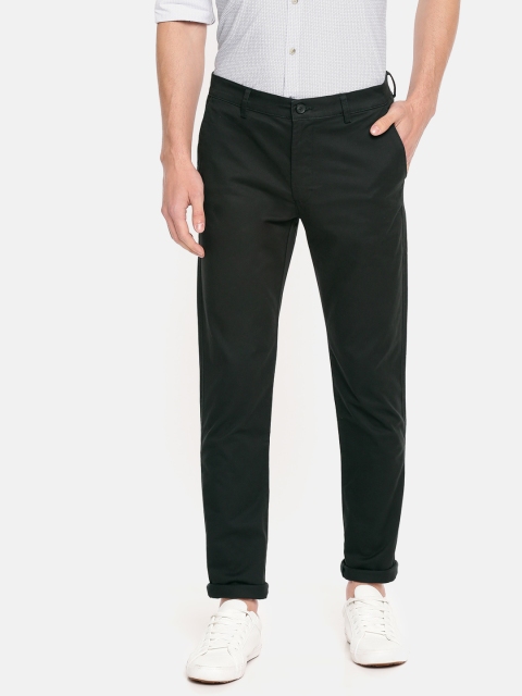 

Peter England Casuals Men Black Super Slim Fit Solid Chinos