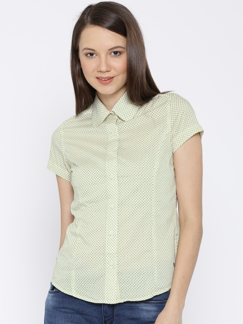 

American Swan Beige Printed Shirt