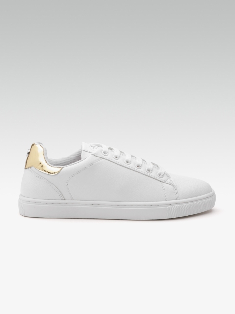 

Carlton London Women White Solid Sneakers