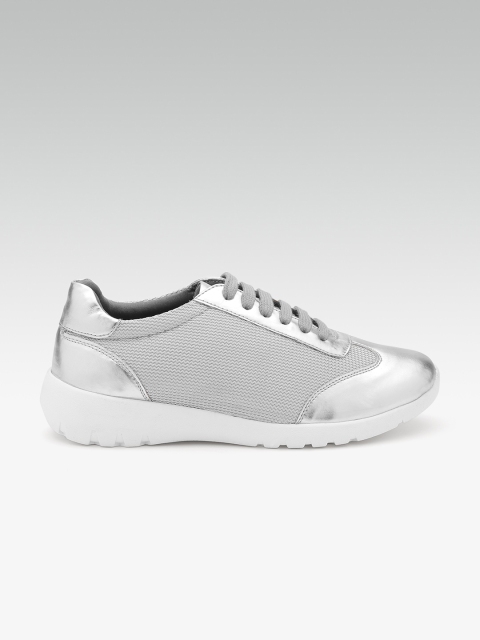 

Carlton London Women Silver-Toned Solid Sneakers
