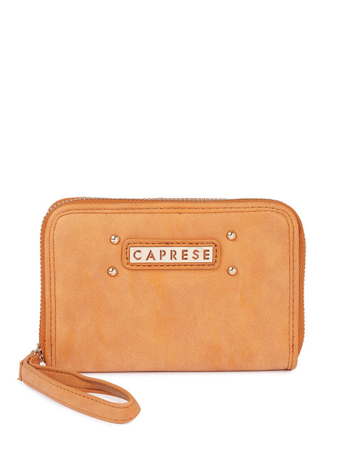 

Caprese Women Yellow Solid Zip Around Wallet