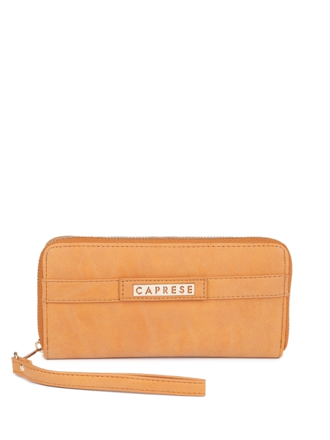 

Caprese Women Yellow Solid Zip Around Wallet