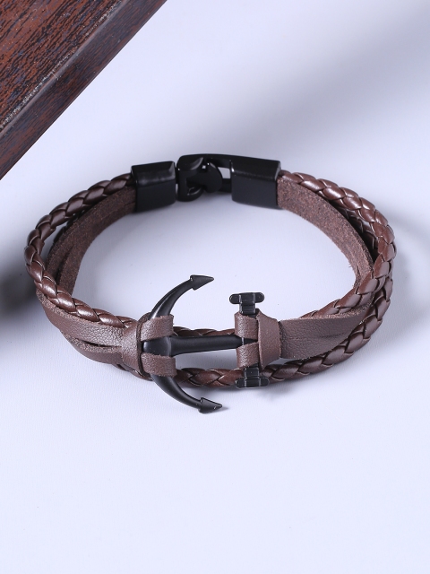 

Dare by Voylla Black Leather Wraparound Bracelet