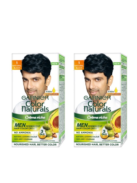 

Garnier Men Set of 2 Natural Black Naturals Hair Colour, Green