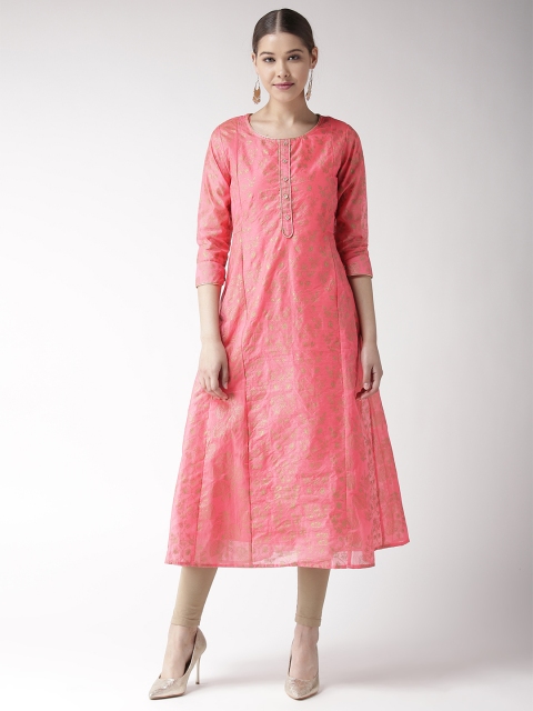 

RANGMAYEE Women Pink Printed A-Line Kurta