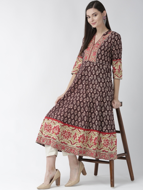 

RANGMAYEE Women Brown & Beige Printed A-Line Kurta