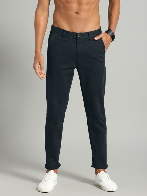 

Roadster Men Navy Blue Regular Fit Solid Regular Trousers