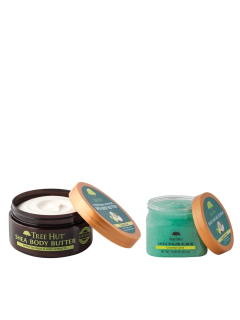 

Tree Hut Set of Body Butter & Scrub, White