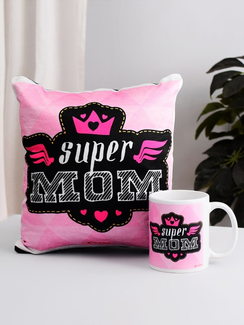 

Archies Pink Printed Mug & Cushion Set