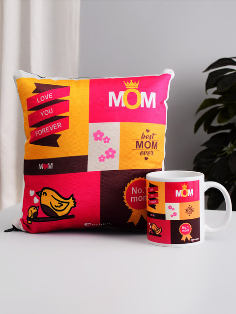 

Archies Multicoloured Printed Mug & Cushion Set, Multi