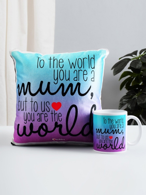 

Archies Multicoloured Printed Mug & Cushion Set, Multi