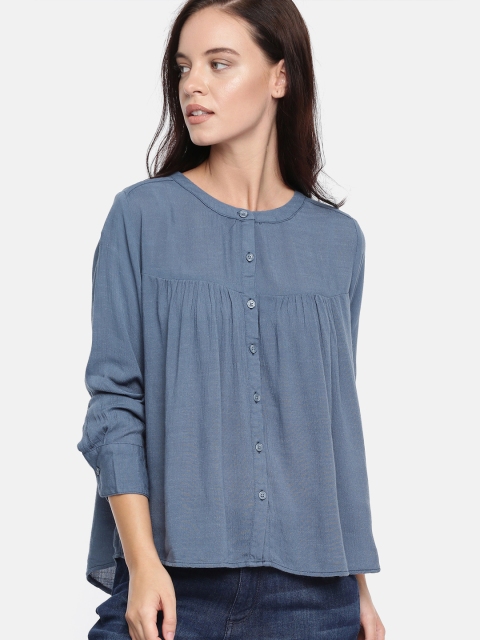 

AMERICAN EAGLE OUTFITTERS Women Grey Solid Top