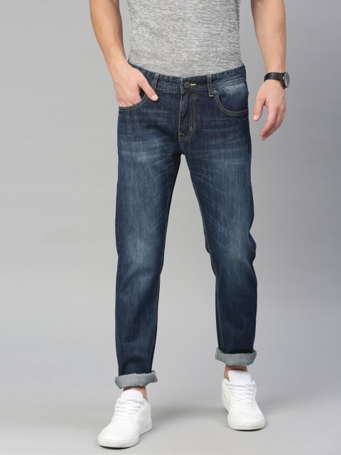 

American Crew Men Blue Straight Fit Mid-Rise Clean Look Jeans