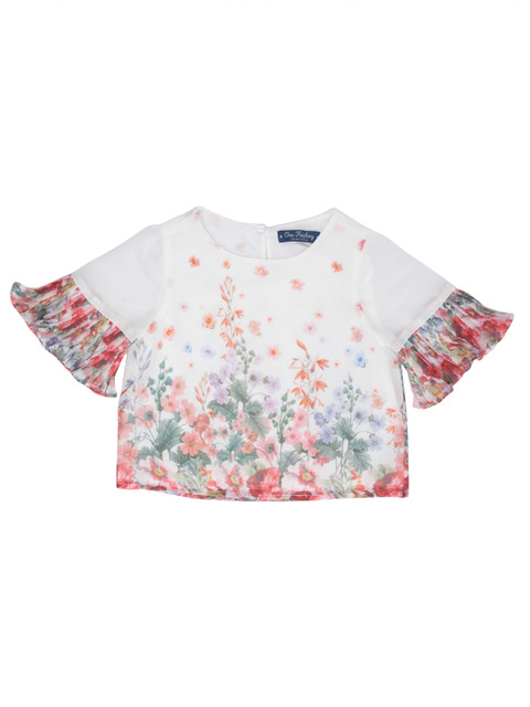 

One Friday Girls Off-White Printed Top