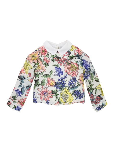 

One Friday Girls Multicoloured Printed Top, Multi