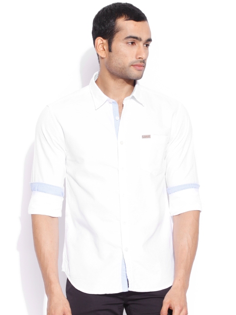 

Flying Machine White Casual Shirt