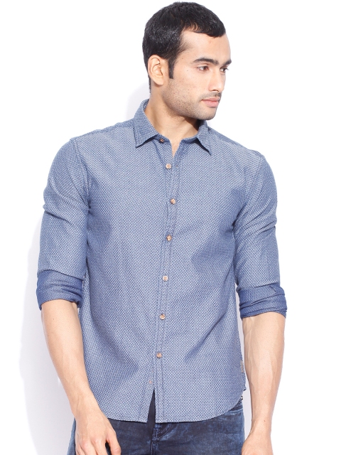 

Flying Machine Blue Casual Shirt
