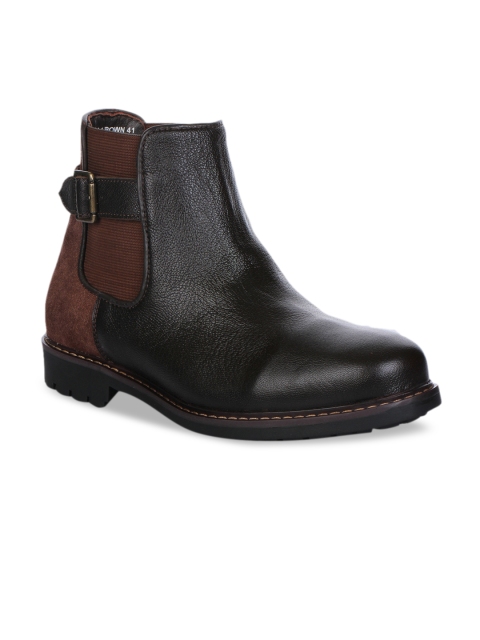 

Healers Men Brown Leather Flat Boots