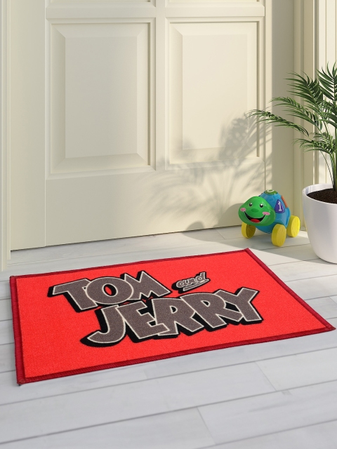 

Saral Home Kids ed & Grey Tom & Jerry Printed Doormat, Pink