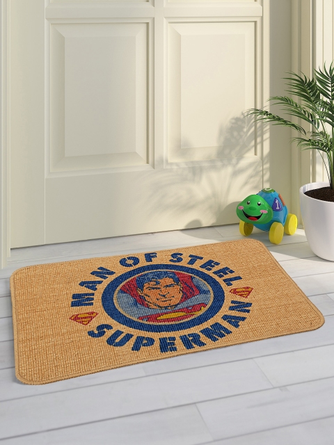 

Saral Home Kids Beige & Blue Superman Printed Doormat