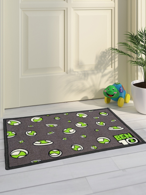 

Saral Home Kids Grey & Green Ben 10 Printed Doormat