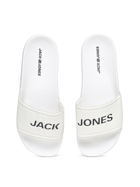 

Jack & Jones Men White Printed Sliders