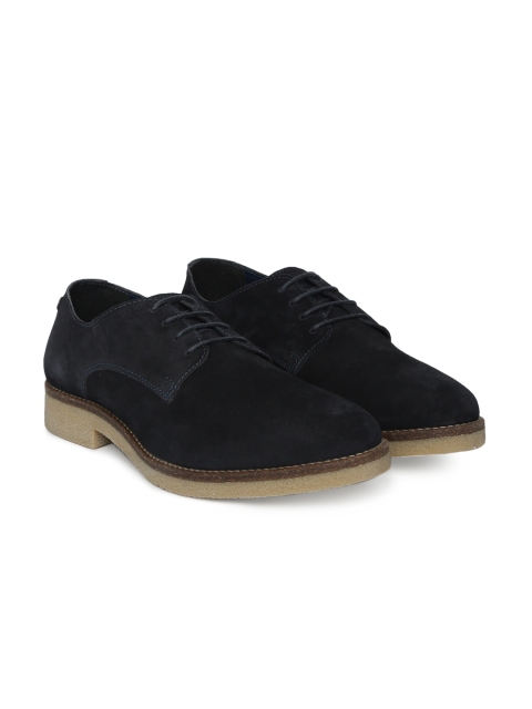 

Jack & Jones Men Navy Blue Suede Derbys