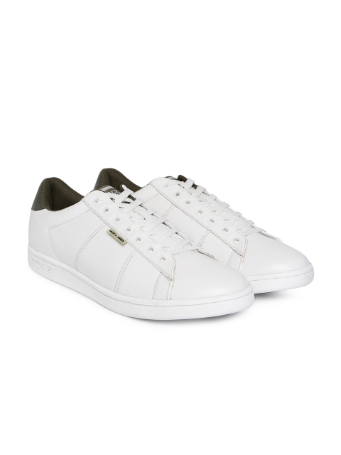 

Jack & Jones Men White Leather Sneakers