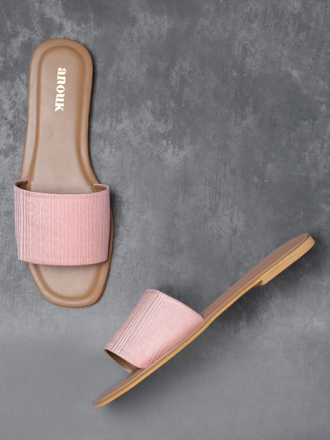 

Anouk Women Pink Solid Open Toe Flats