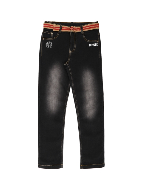 

Pantaloons Junior Boys Black & Navy Blue Tapered Fit Mid-Rise Clean Look Jeans