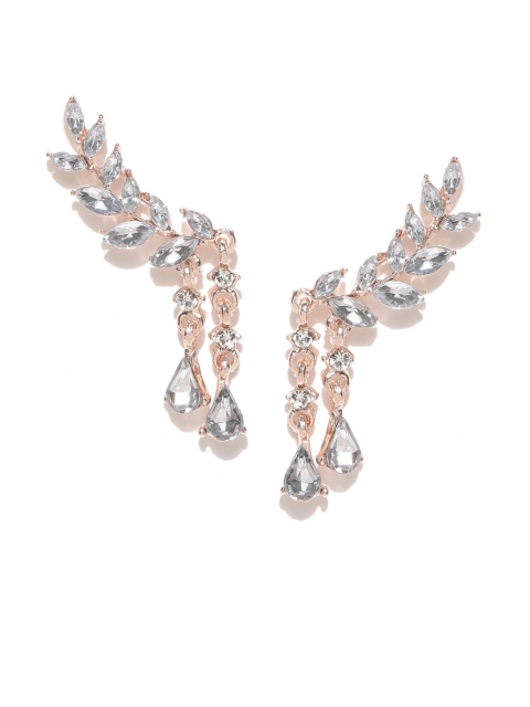 

OOMPH Gold-Toned & White Floral Studs