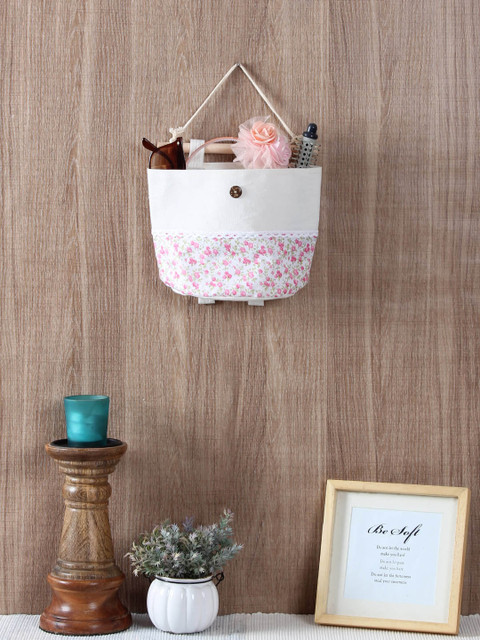 

Cortina White & Pink Printed Handbag Organiser