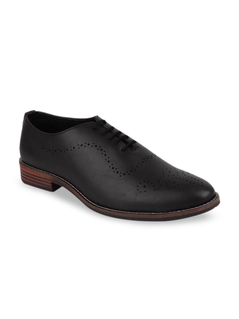 

Fausto Men Black Formal Oxfords