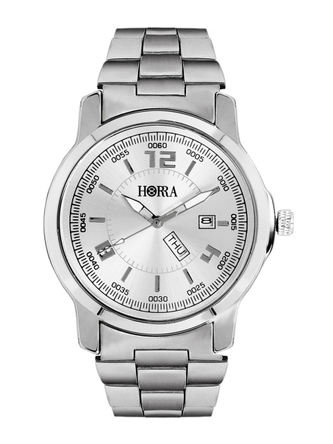 

HORRA Men Silver-Toned Analogue Watch AMT03SR3MSWS