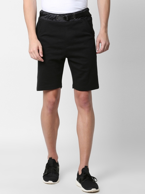 

SKULT by Shahid Kapoor Men Black Solid Regular Fit Regular Shorts
