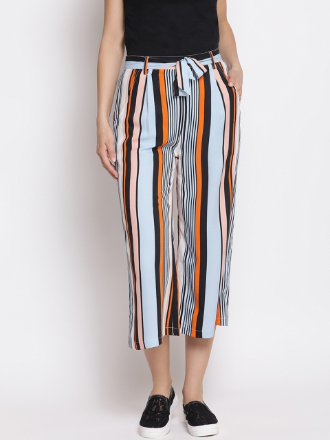 

WISSTLER Women Multicoloured Regular Fit Striped Culottes, Multi
