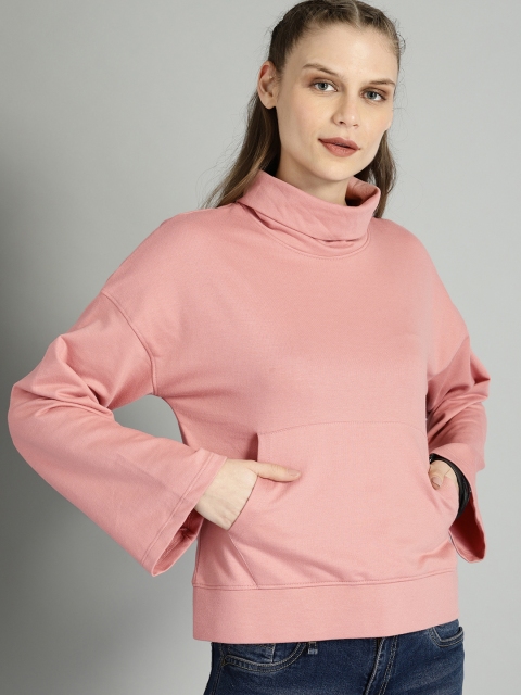

The Roadster Lifestyle Co Women Pink Solid Sweatshirt