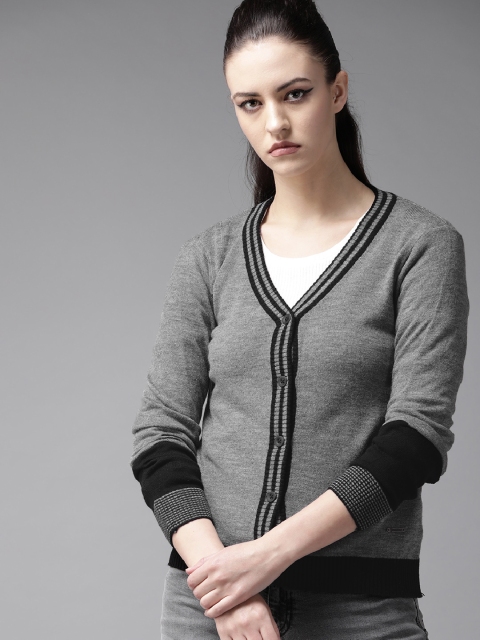 

Roadster Women Grey Solid Cardigan